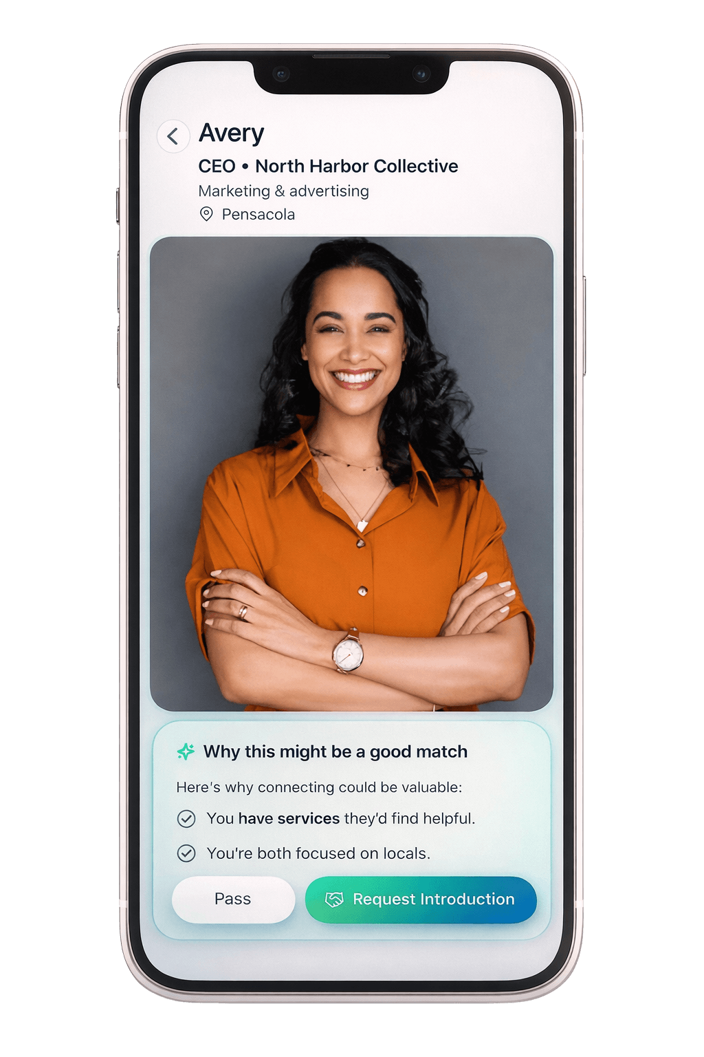Connx discover — browse member cards and get introductions